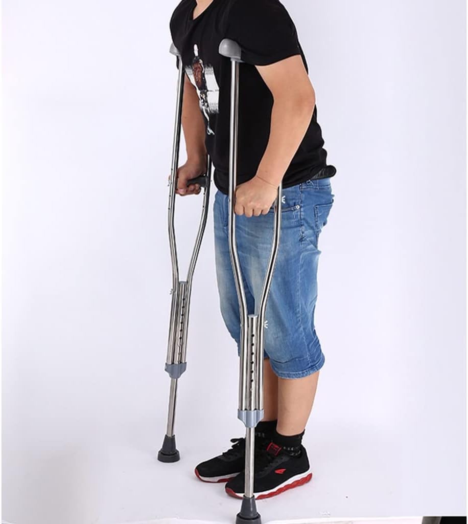 Walking Stick Crutches Underarm Crutches Stainless Steel Double Crutches for The Elderly Non-Slip Crutches for The Disabled Young People Eight Canes for Fractures