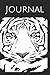 Produktbild Journal: White Tiger Sketch themed Journal 6" x 9" 100 pages