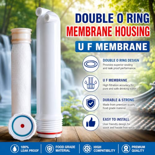 Image of 5-Stage UF Water Purifier | Non-Electric | Ultra Filtration (0.01 Micron) | Under Sink & Wall Mount | No RO | PP, Carbon, UF & Post Carbon Filters | White