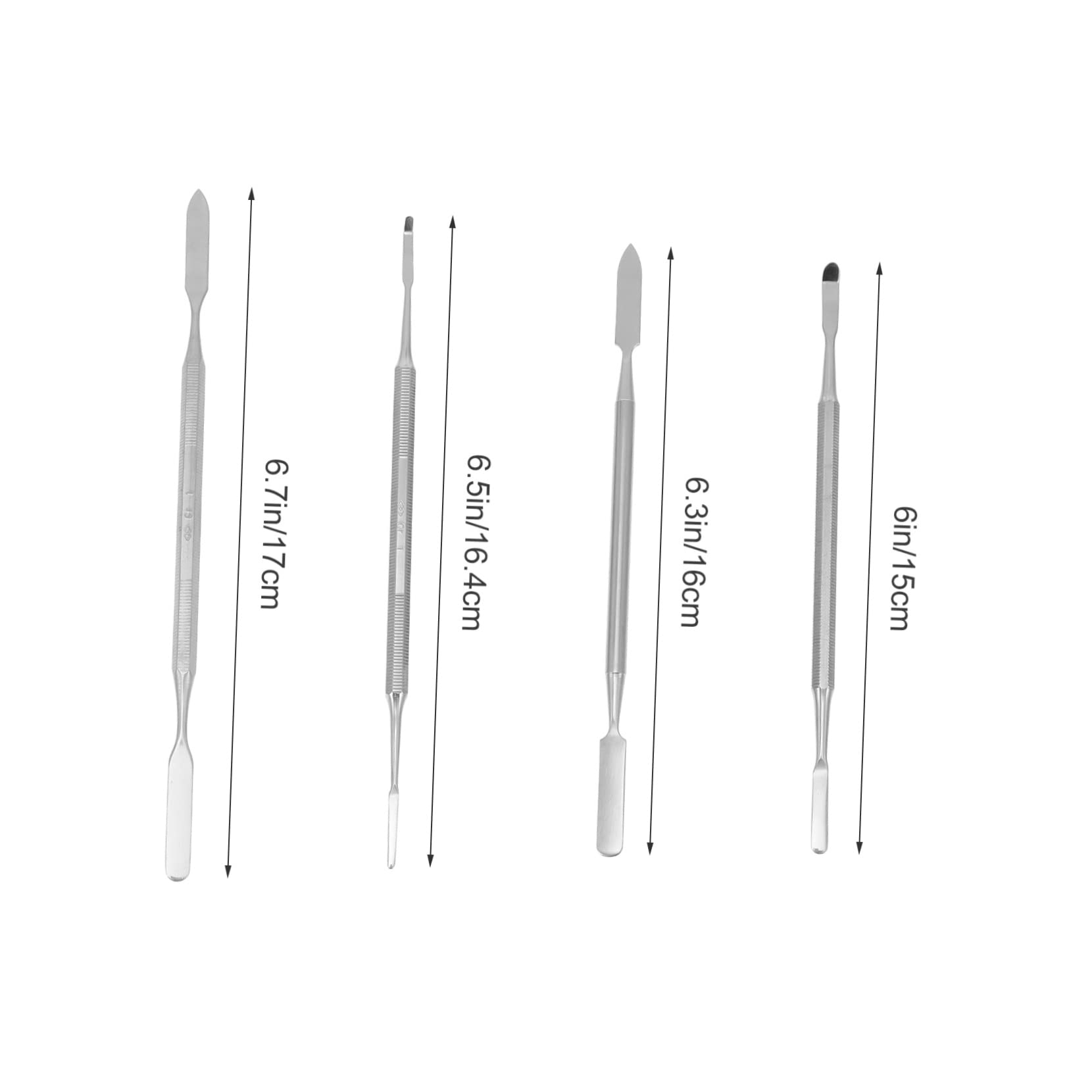 minkissy 12 Piezas de paleta herramienta de maquillaje mezclar y espatula stainless steel heridas falsas varilla de acero inoxidable varilla agitadora de maquillaje clavo cosmético