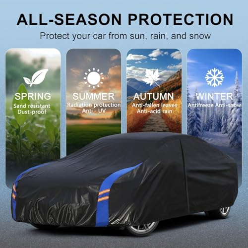 Image of Custom Fit Car Cover for Honda S2000 (1999-2009), Upgraded Waterproof All Weather Outdoor Auto Cover with Driver Door Zipper, UV /Snow /Dust Protection