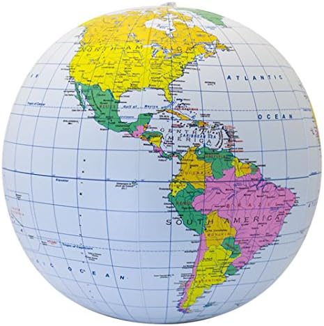 Jet CreationsInflatable 12" Blue Political Globe