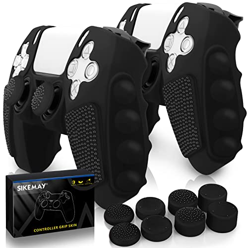 SIKEMAY Anti-Slip PS5 Controller Skin, Soft Thicken Non-Slip Studded Silicone Gel Grip Protective...