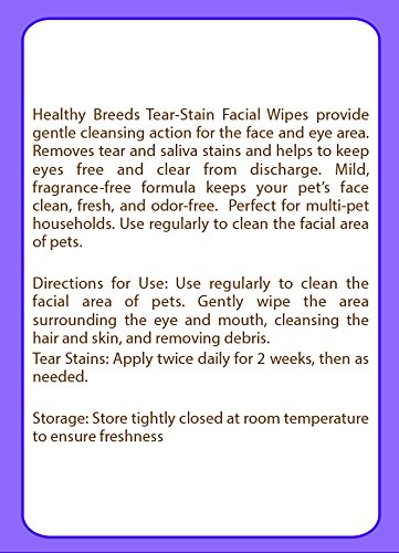 Image of Healthy Breeds Australian Shepherd Tear Stain Wipes 70 Count (Pack of 2)