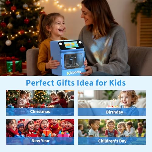 Image of Kidoodle 3D Printer for Kids - Toy 3D Printers, Huge Toy Library Weekly Update, Wi-Fi & App Control, Up to 600mm /s Faster Printing Speed, Mini 3D Printer Kids, Safe for Children, Easy to Use