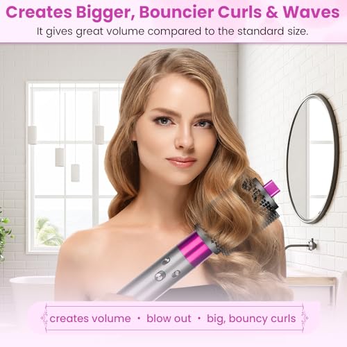 Image of Upgraded Large Round Volumizing Brush for Dyson Airwrap HS01 /05 /08 Attachments, Bigger Round Brush Attachment Compatible with Airwrap Accessory for Dry Fast Smooth Add Big Volume