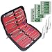 HTI Lab Kit Stainless Steel Multi-purpose Tools Set Ideal for Student, Hobby, Taxidermy and More Comes in a Compact Zippered Case - 45 Pcs Set