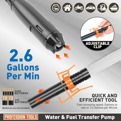 image for Amartisan Portable Fuel Transfer Pump Battery Powered - gas pump for G