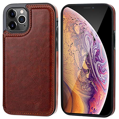 ONETOP for iPhone 12 & iPhone 12 Pro Wallet Case with Card Holder,Brown by ONETOP - Used condition - Image 3