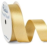 Ribbli Gold Double Faced Purl Ribbon,Luxury Glitter Ribbon,7/8 Inches x 10 Yards,Use for Gift...
