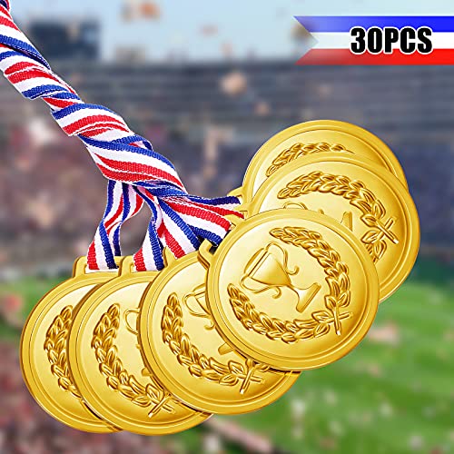 Hicarer 30-Piece Gold Olympic Style Medals with Ribbons #TOP19