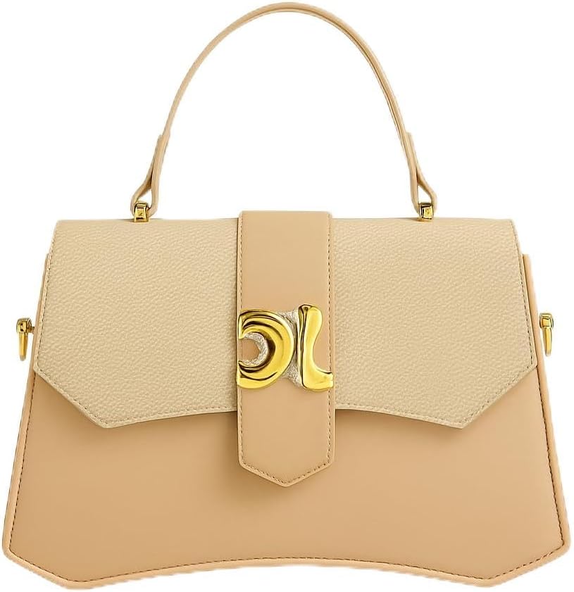 GenericDesigner Handbag with Gold Lock, Multiple Colours, Size 23.5x8x15 cm, Textured Pattern