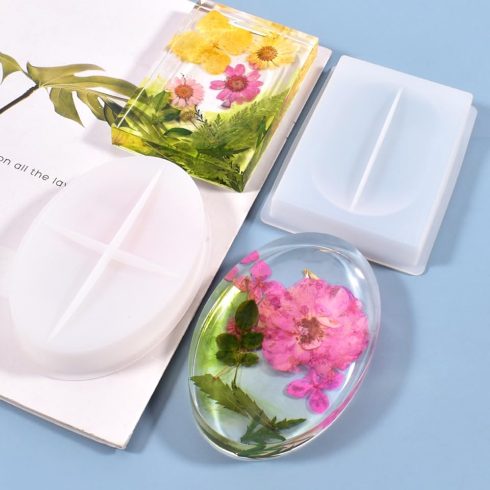 Miniatura 5 de ARTIBETTER Resina 2 unids Jabonera Resina Silicona Jabón Titular Esponja Depurador Anillo Plato Bandeja de Joyería Epoxi Casting Posavasos