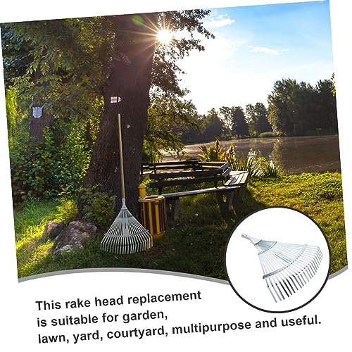 EXQUIMEUBLE Ancinho De Jardim Expansível Ancinho Telescópico De Folhas De Aço De Alto Carbono