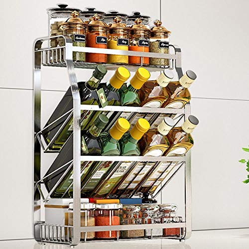 4 Tier Stainless Steel Cutlery Drying Rack with Drip Tray 35x18x52cm / 14x7x20in Silver Drainer for Dishes for Dishes Tableware and Glasses Removable Drip Tray