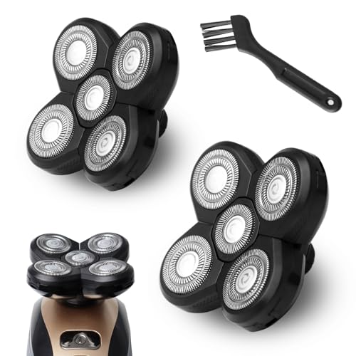 GORLENT 2-Pack Pro 5 Replacement Blade Refills for Freebirds Bald Head Shavers, Shaver Replacement Head for a Close and Smooth Shaving Experience