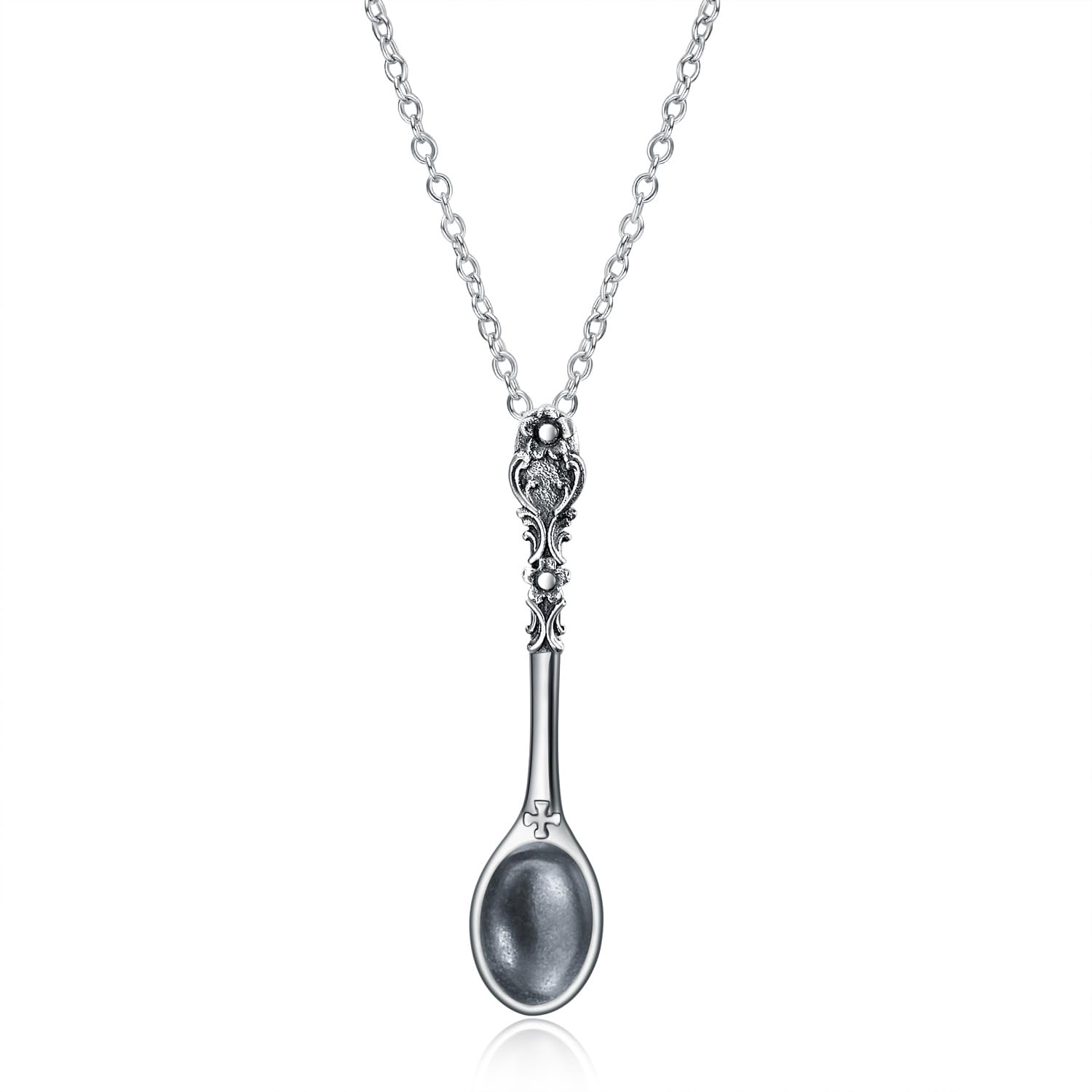 Collier cuillère argent sterling JERWLI pendentif mixte mode durable - 8