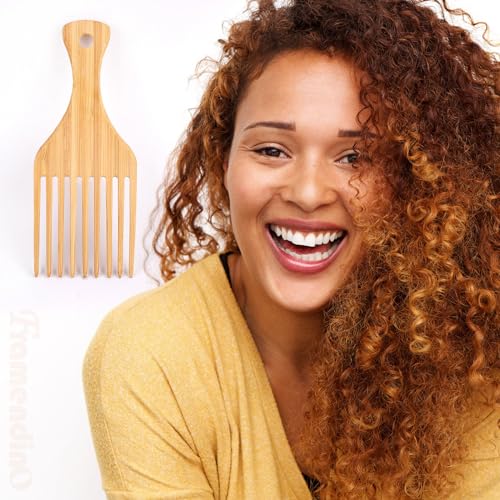Peine de Bambú Afro para Cabello Rizado 2 Pack miniatura 5