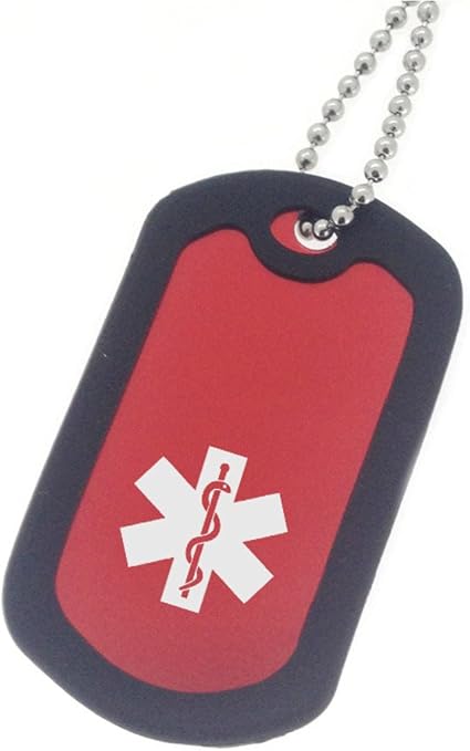 Diabetic dog tag necklace Clearance