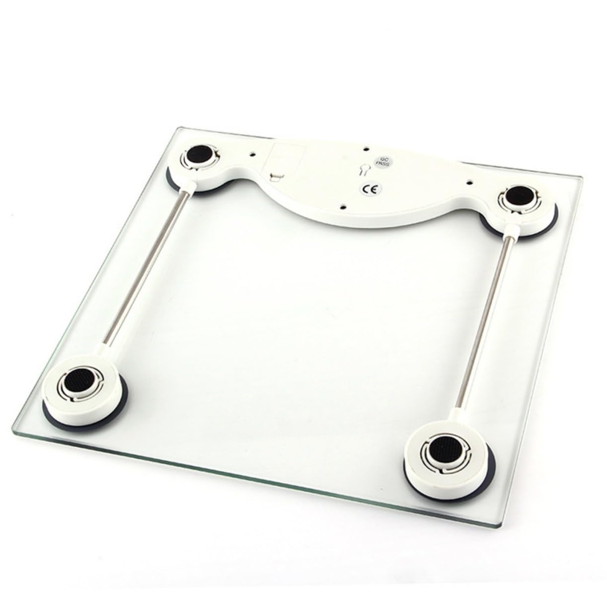 Ipetboom 1PC Transparent Square LCD Body Weight Scale Accurate Digital Bathroom Scale for Home Use Resolution Easy Read LCD Display Durable Design with Overload Indication