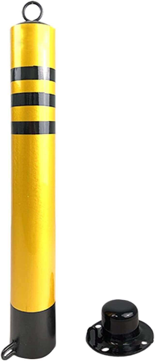 Parking Barrier Block Safety Bollard, Bollard Post with Detachable Base, Lockable Car Bollard, for Home Garage Street Decor or Traffic Sensitive Area