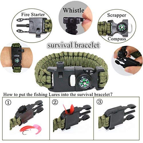 Fishing Gifts Christmas Birthday Gifts for Men Him Dad Boyfriend, Survival Gear Kit 11 in 1 Molle Pouch EDC Survival Bag, Multitool for Camping, Hiking,Trekking Wild Adventure Earthquake - Thumbnail 3