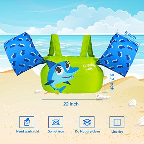 image for Gogokids Kids Swim Vest Life Jacket, Swimming Aid Armbands for Toddler
