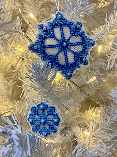 Image of RIOLIS - Snowflakes 1889AC, Cross Stitch Kits 3 inch x 3 inch, Cross Stitch Kits for Beginners & Advanced, Crossstitching Kit Adult, Embroidery Counted Stitching Kit