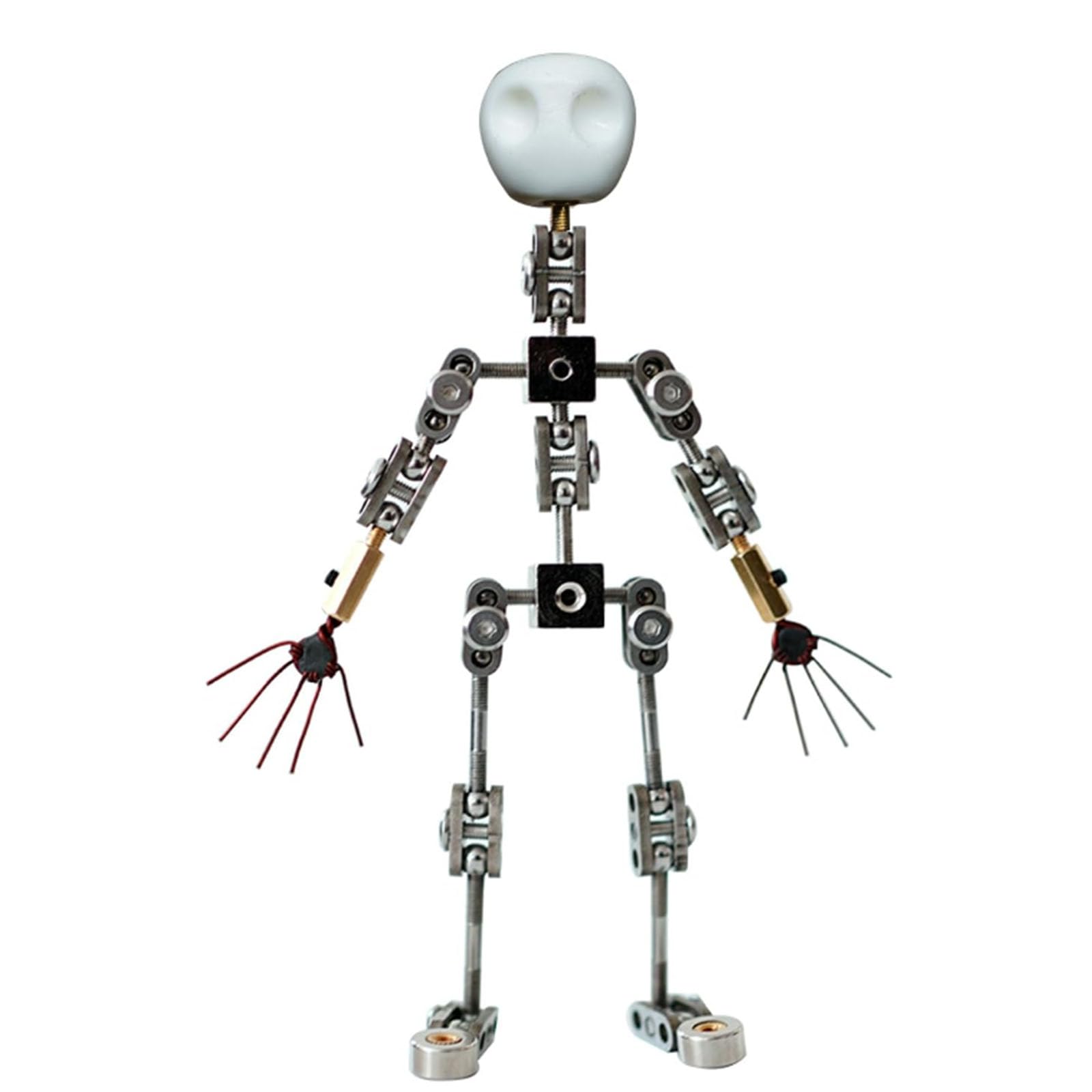 Zestawy do samodzielnego montażu: figurki kukiełkowe z metalu o wymiarach 12–20 cm, animacja poklatkowa z dłońmi i czaszką do animacji poklatkowej i do lepienia z gliny,13CM