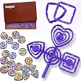 Kowgical DIY Buttons Toolkit Set - 12 Multi-Sized Cutters and 4 Fun Shapes Create Perfectly Centered Buttons with Ease, Clay Making Tool Set, DIY Clothes Covered Button Maker Kit, Symmetrical Designs