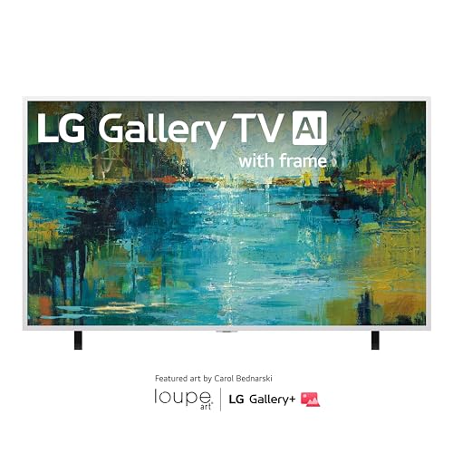 Image of LG 65-Inch Art Gallery TV QNED AI LX7B Series Mini LED Smart TV Bundle with Bonus Teak Bezel Natural Wood Magnetic Frame Included