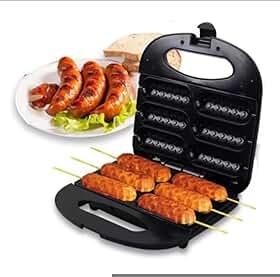Máquina de Crepe Elétrica Antiaderente, 220V, para Hot Dog, Queijo Coalho e Espetinho no Palito
