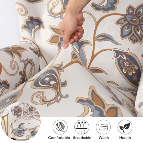 Funda para sillón con respaldo con ala elástica antideslizante lavable 5