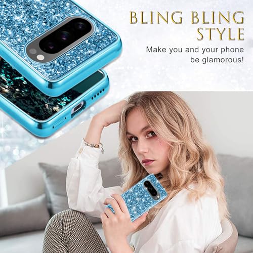Coque en silicone pour Google Pixel 9 Pro XL 5G bleu mate