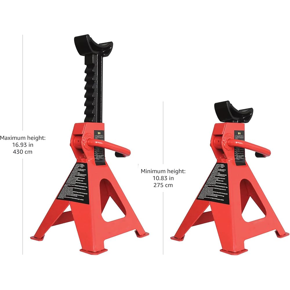 2 Caballetes de Mecánico para Lynk & Co Zero / Z10, Caballetes de Acero y Hierro Fundido, Soportes de Elevación Profesionales, Borriquetas