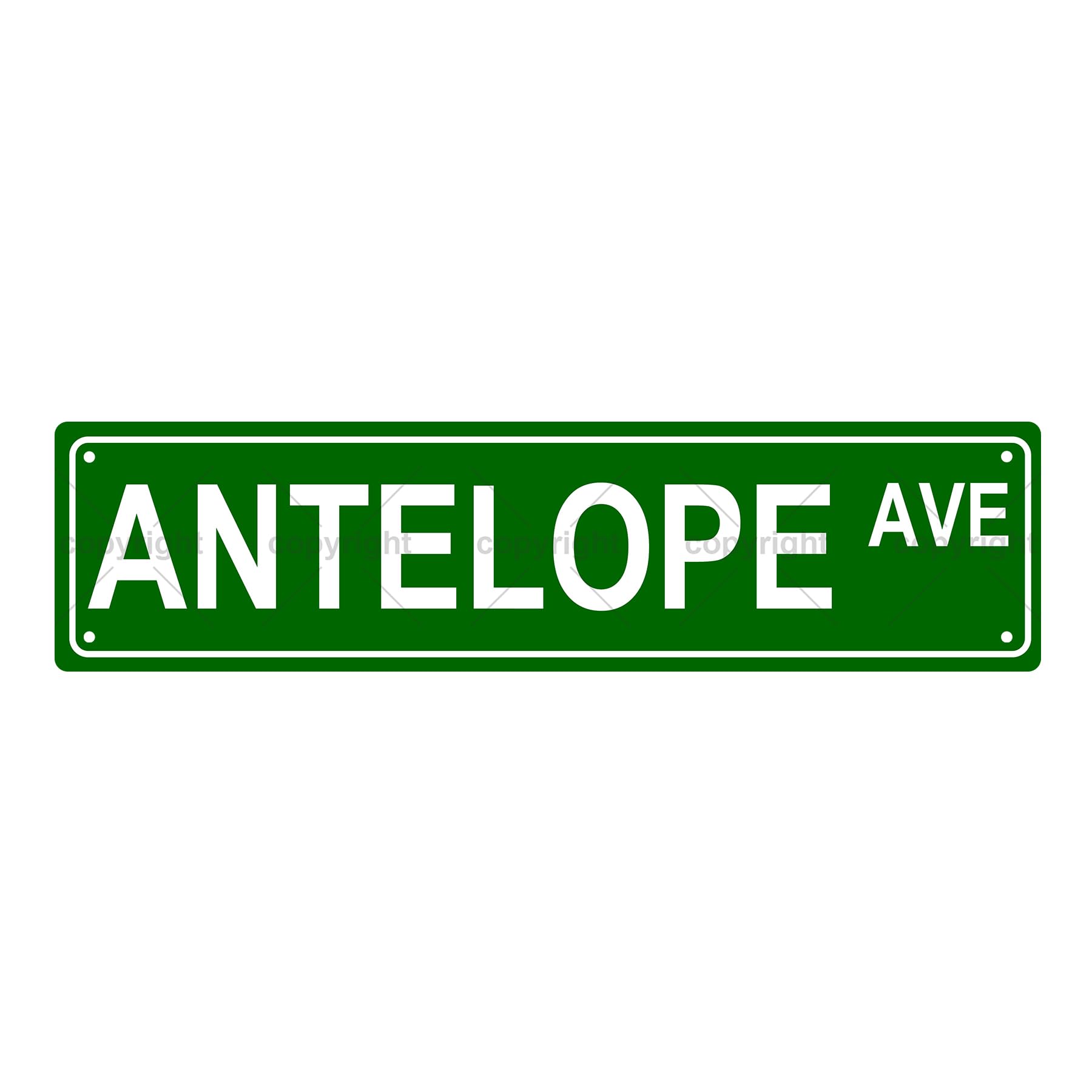 Antelope Ave Animal Metal Tin Street Sign Bar Cafe Garage Cave Home Room Wall Bathroom Farmhouse Garden Porch Patio Decor,4x16 Inch