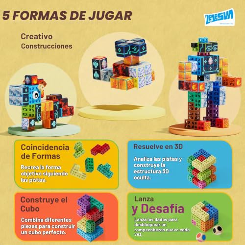 Miniatura 4 de Spatial Soma Cube - Juego de 142 cubos temáticos para niños a partir de 5 años, juguete educativo STEM, material ABS seguro, niños y niñas
