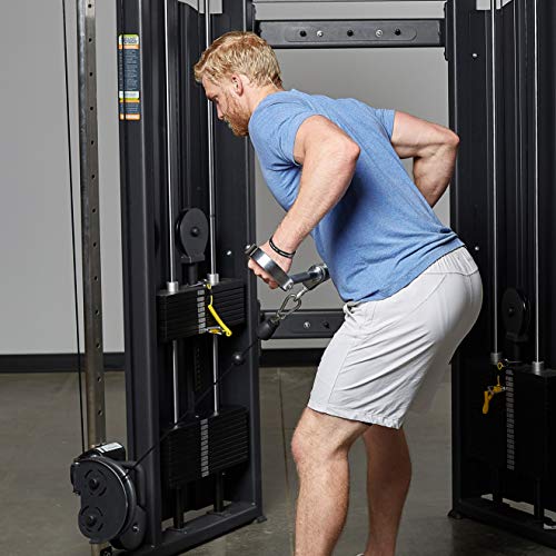 Image of REP Fitness LAT Pulldown and Low Row Cable Machine Attachments and Functional Trainer Attachments - Curl Bar, D-Handle, Ankle Cuff, Tricep Rope, Sports Handle, Straight Bar, Row, Chinning Triangle