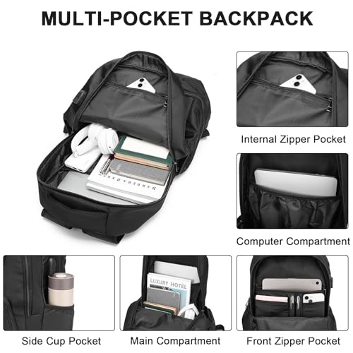 seyfocnia Gym Backpack for Men,Gym Bag with Shoe Compartment Lightweight Travel Workout Sports Backpack with USB Charging Port3