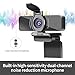 immagine 5Dericam 1080P Live Streaming Webcam con microfono, Videocamera USB per computer, Plug and Play Webcam per Skype, FaceTime, PC / Mac / Laptop, grandangolo e clip girevole flessibile