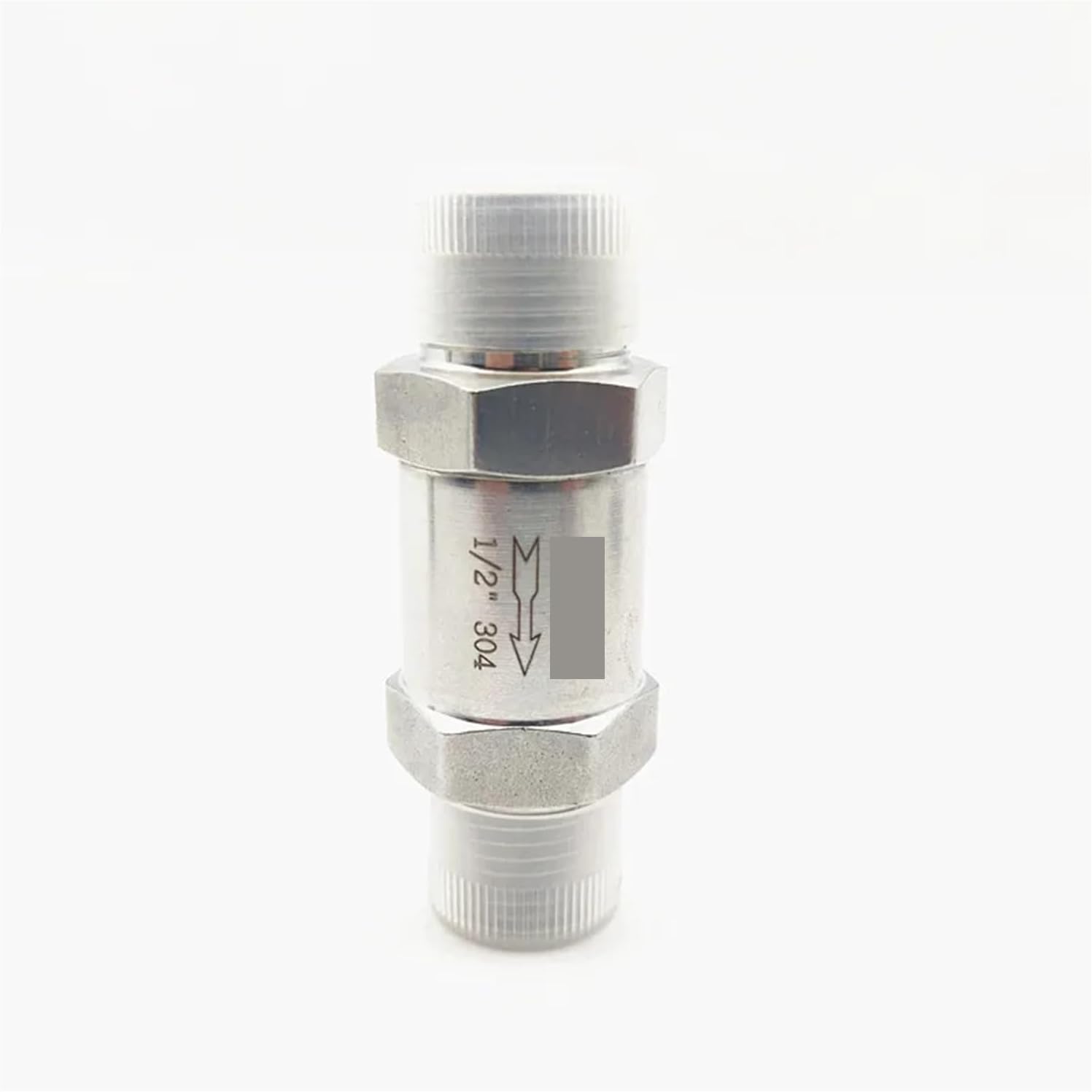 304 Stainless Steel Check Valve - 1/8" 1/4" 1/2" Hex Male Thread One Way Flow Control(1/8")