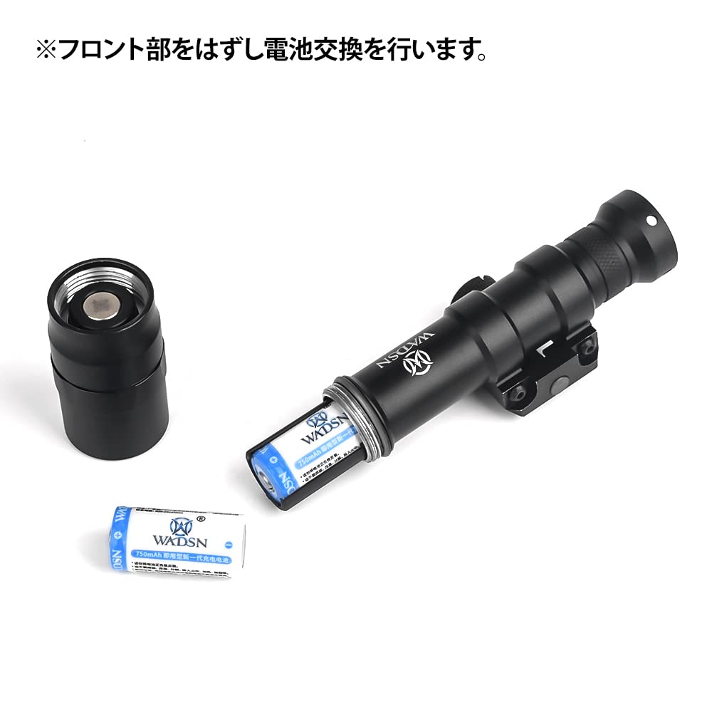 M600DF Torcia Tattica 1400 Lumen Airsoft Torcia con pad a Pressione e Interruttore a Pulsante di Coda per Fucile da 1400 Lumen per Sistema di Guida Picatinny da 20 mm (Nero)