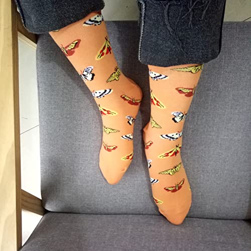 Image of HSELL Womens Novelty Socks with Colorful Flower Design Fancy Gift for Mom Lady Breathable Cotton Socks for Daily Wear