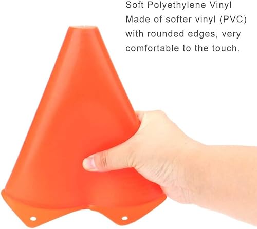 Miniatura 4 de Conos de fútbol YOQXHY (25 unidades, 7 pulgadas) Agility Training Sports Cone plástico con bolsa de transporte para niños fútbol Baloncesto Taladros