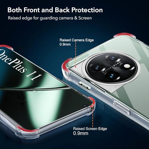 Image of Jkobi Back Case for OnePlus 11 5G (Shockproof Crystal Clear Anti Yellow Case | Drop & Camera Protection | Hard Polycarbonate)