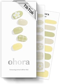ohora Semi Cured Gel Nail Strips (N Olivia) - Green, Patterned, St Patrick's Day Nails, Works with Any UV/LED Lamps, Salon-Quality, Long Lasting, Easy to Apply & Remove