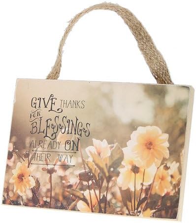 Kindred Hearts / Jada Venia - Wall Plaque (Artist Series): "Give Thanks..." (4" x 5.5") - #10104