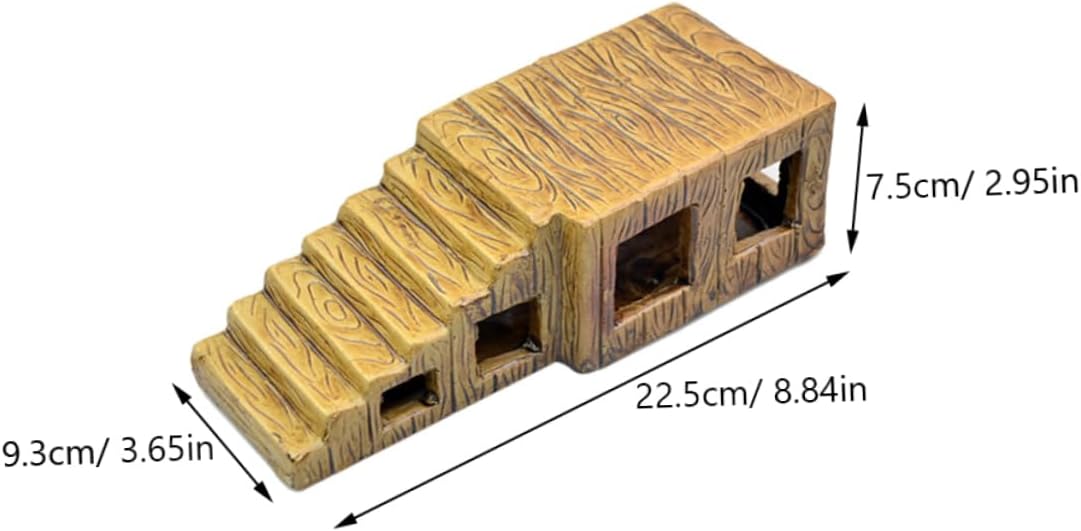 BESPORTBLE Ceramic Turtle Basking Platform Turtle Climbing Stand for Aquariums and Ladder to Easy to Clean and Maintain