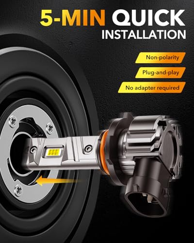 Image of OXILAM 9006 /HB4 Fog LED Light Bulb, 900% Brighter 6500K Cool White, Anti-Flicker, 60,000Hrs Lifespan, 9006 LED Light Compatible with Cars Trucks SUVs, Pack of 2