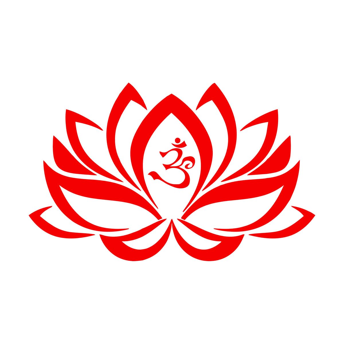 Wall Decals Paster Paper Lotus Flower Om Yoga Buddha ation Living 48x76.4cm It Won't Fall Off Large red